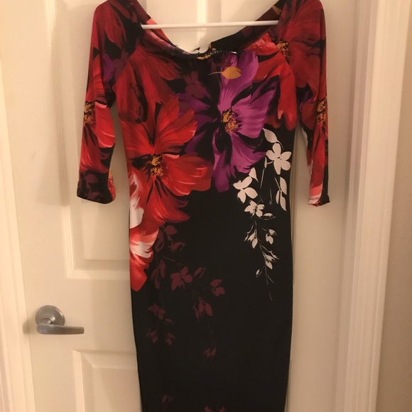 NWOT floral black dress Size XS - Picture 5 of 6